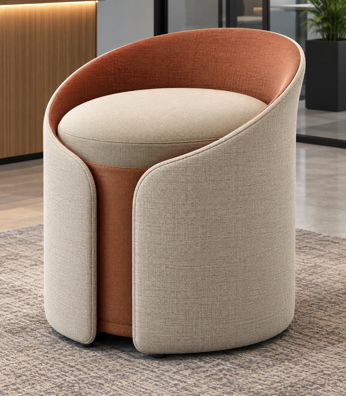 Pouffe seating, view 1